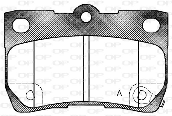 OPEN PARTS Комплект тормозных колодок, дисковый тормоз BPA1181.02